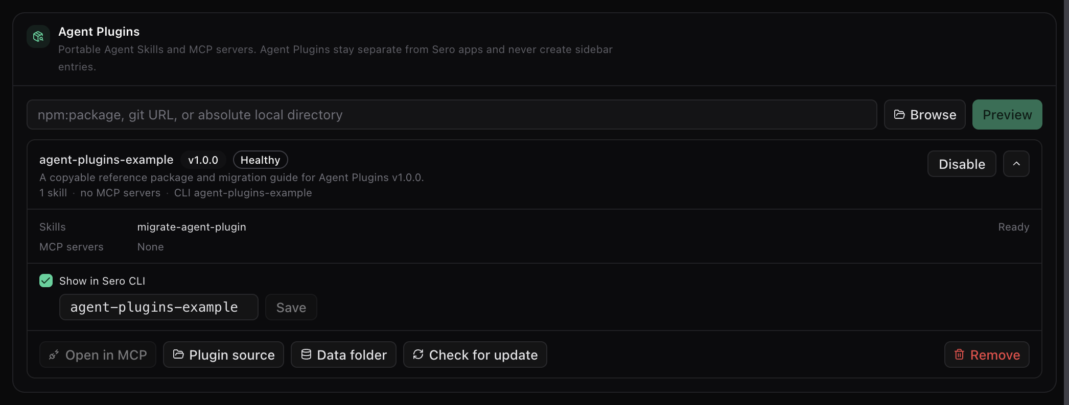 Sero CLI exposure with the namespace field