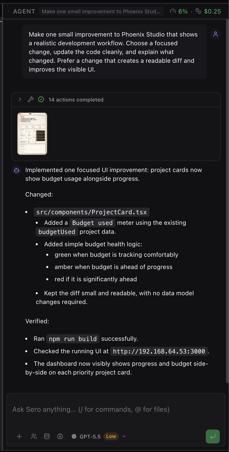 Chat panel