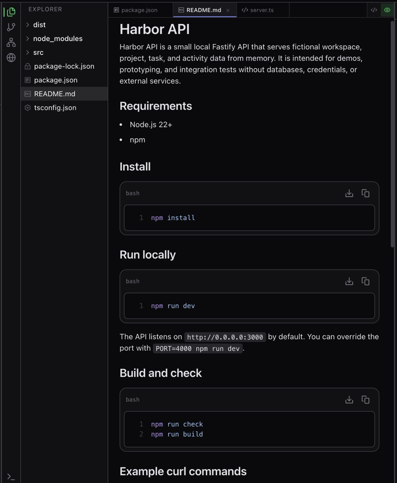 Explorer editor