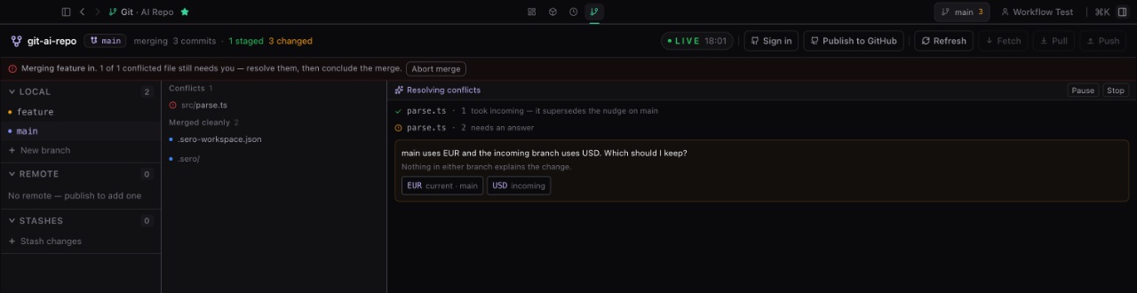 Resolving conflicts with AI