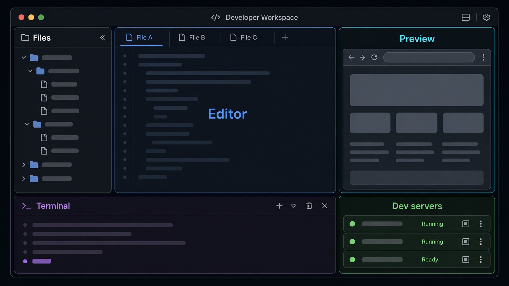 Explorer workspace surfaces