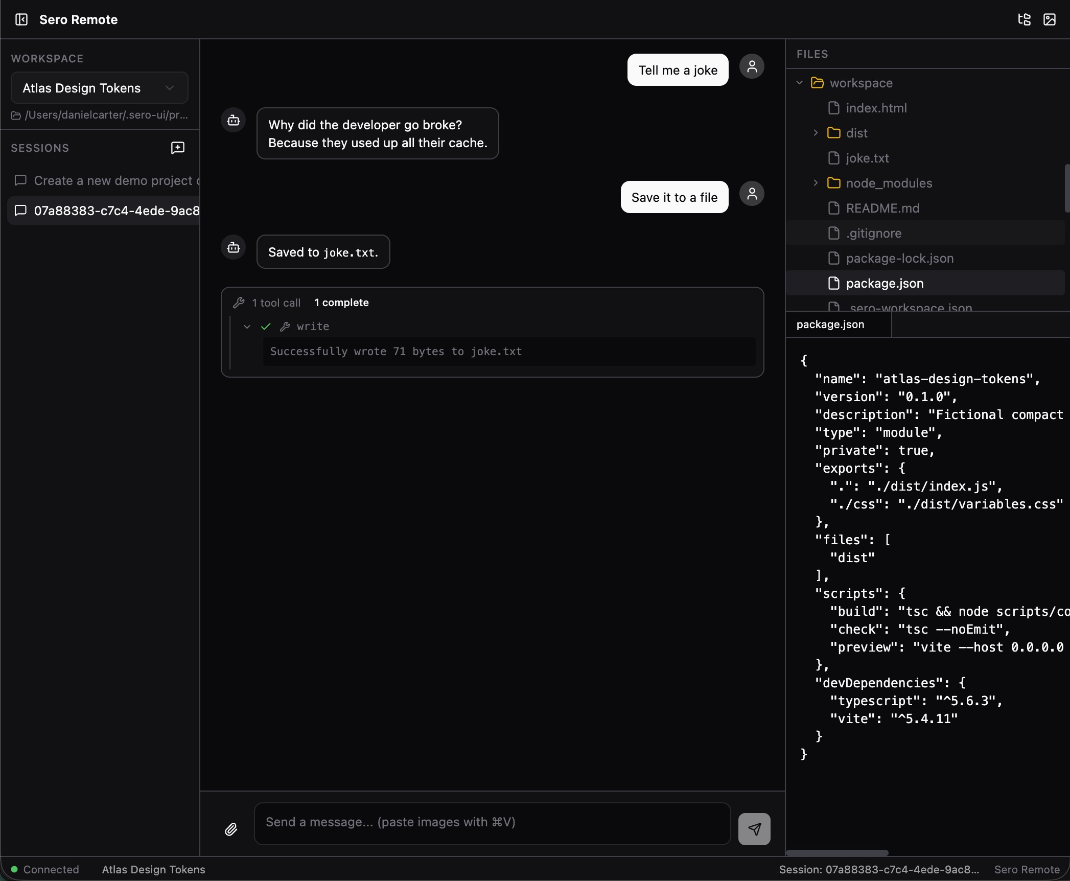 Sero Remote files